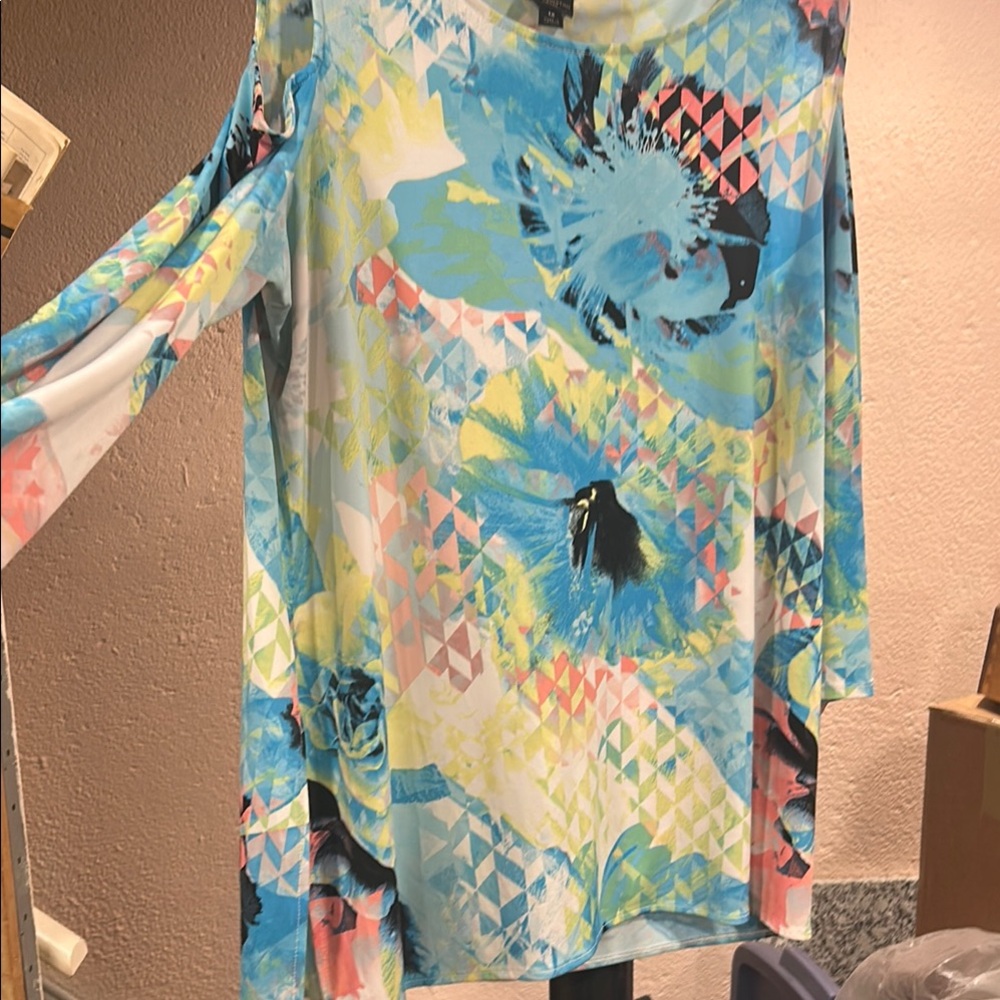 Worthington Multicolor Abstract Blouse